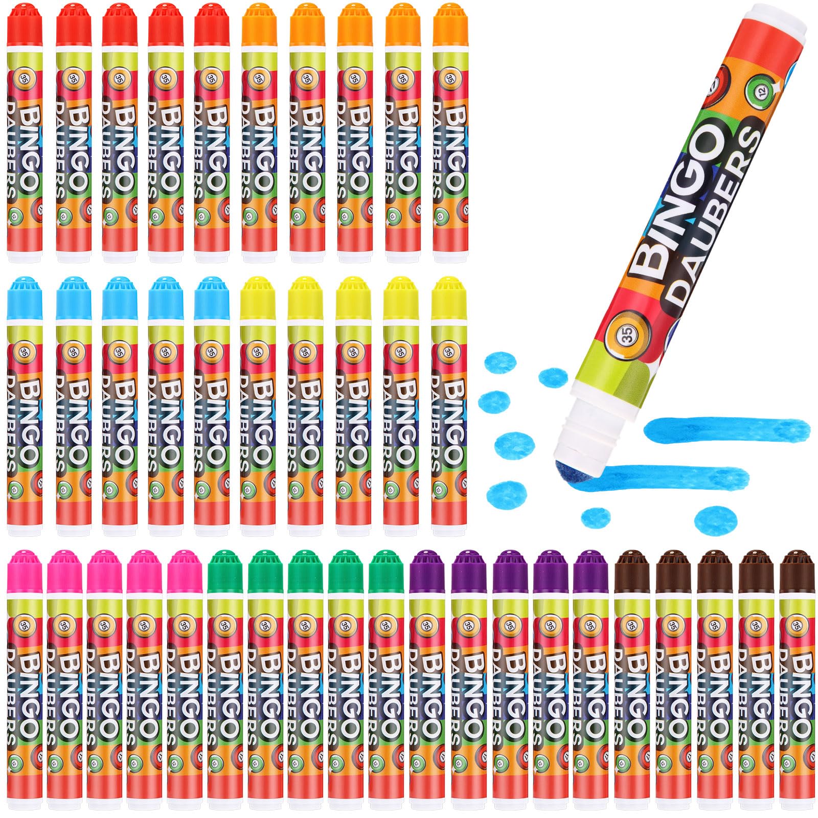 Crtiin bingo dauber set 40pcs for quick, clean color accents on cards.
