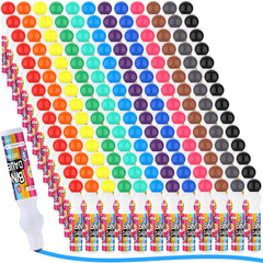 Crtiin bingo daubers 180pcs pack 12 colors for vibrant quick-dry coloring on cards.