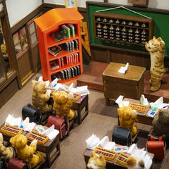 Crtiin decorative dollhouse library furniture enhances mini rooms