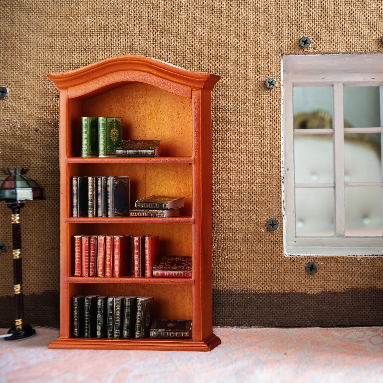 Crtiin detailed bookshelf measures 3.5 by 1.5 by 6.3 inches