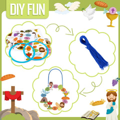 Crtiin Easter crafts with stickers and 250g art paper for kids