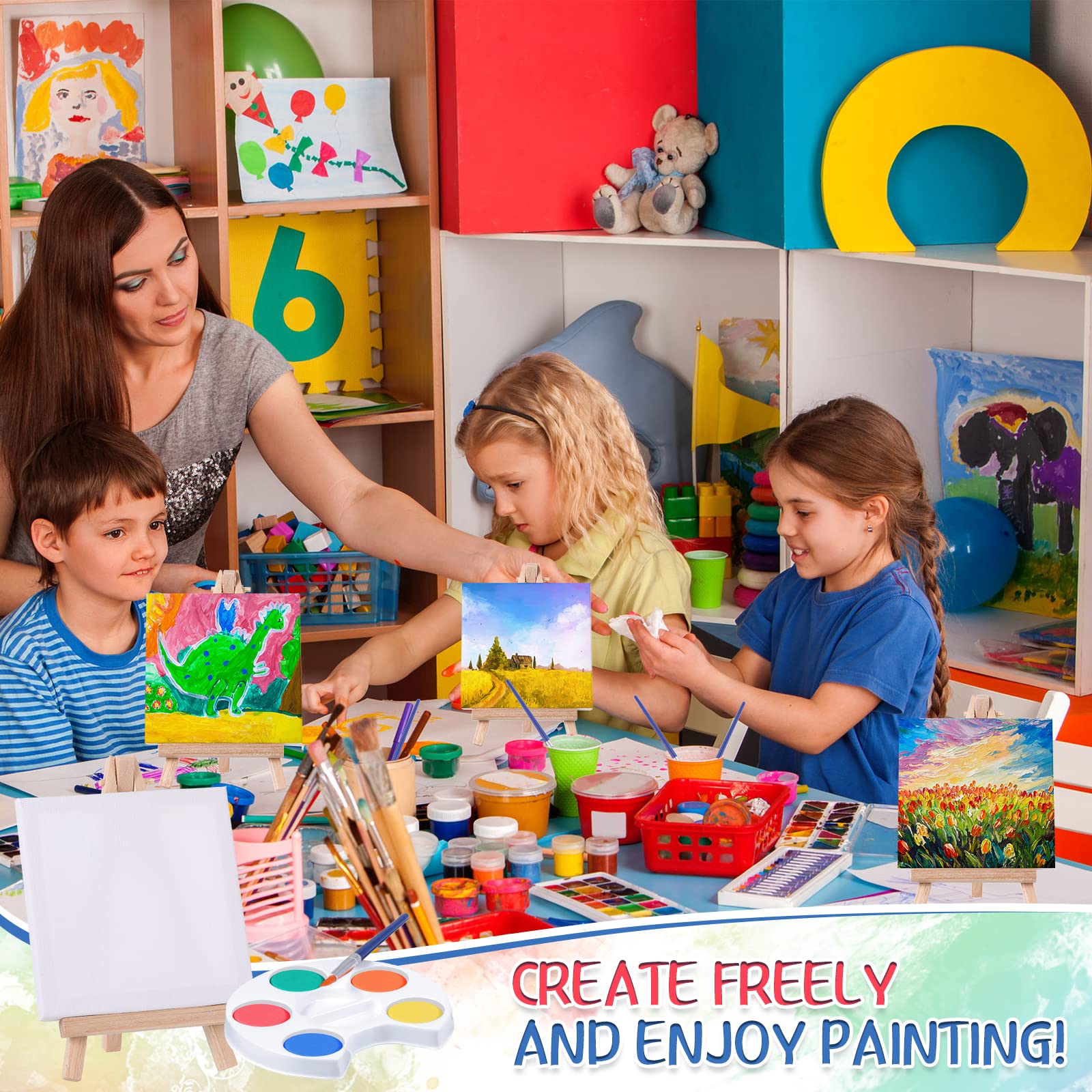 Crtiin paintbrush with nylon bristles supports smooth color mixing