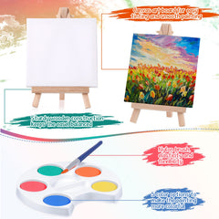 Crtiin watercolor paints in five colors for blending and practice