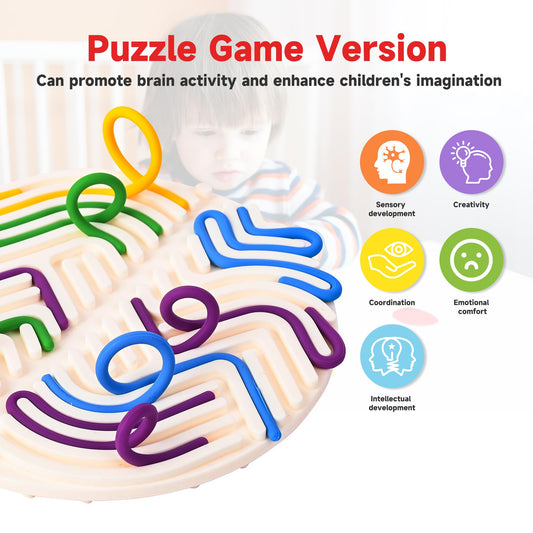 Cruleen Sensory Board features 14 strings for hands-on exploration and motor practice