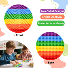 Cruleen sensory board dual-surface design offers varied play patterns