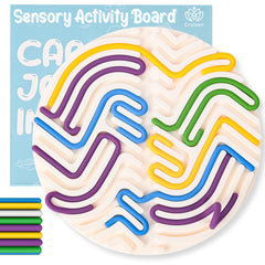 Cruleen Sensory Board with sticks in slots for calm, screen-free play on the go