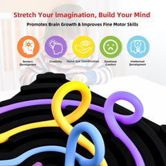 Cruleen silicone sticks close-up showing push, pull, twist fidget options.