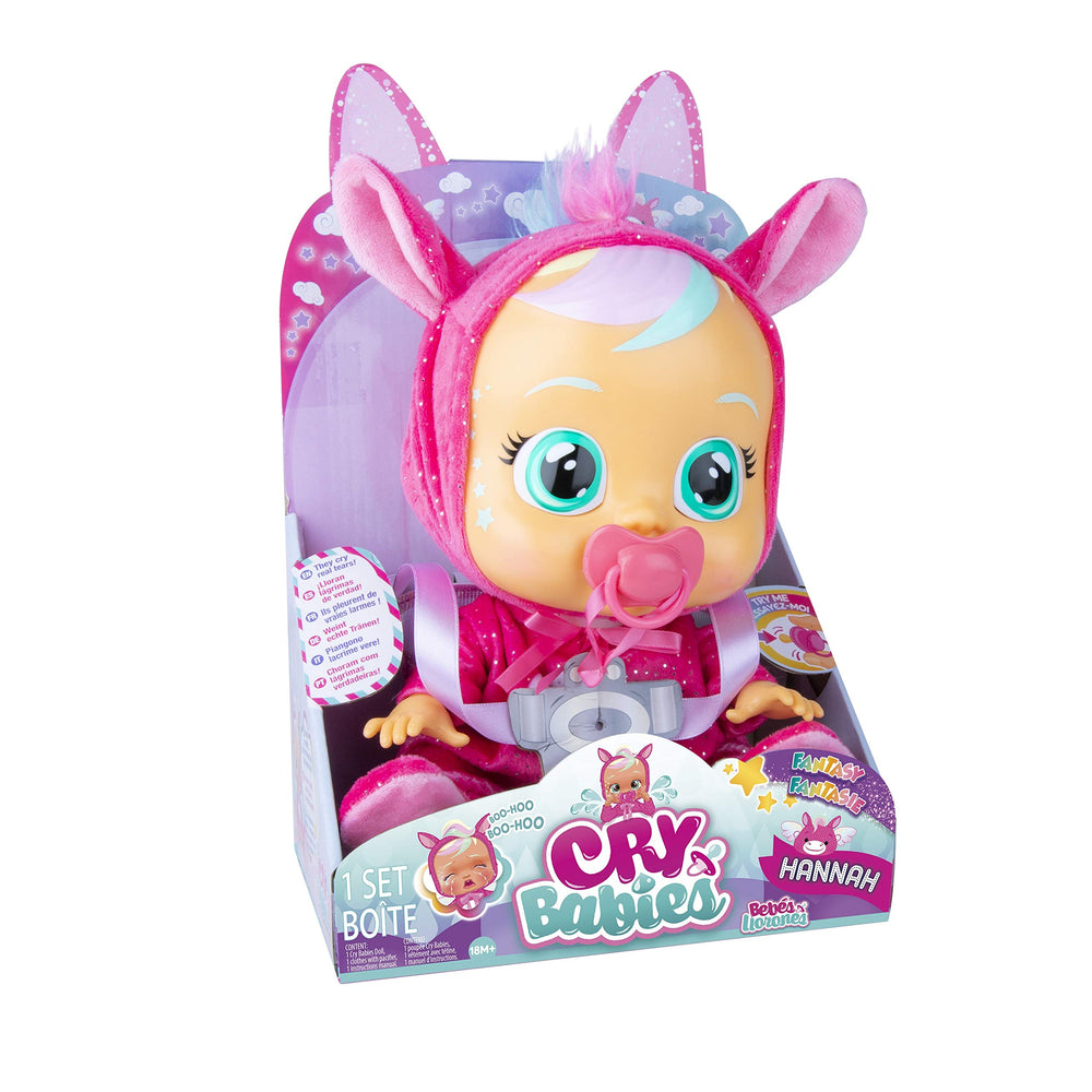 Cry Babies Hannah cuddling close-up highlights soothing playtime and comfort.