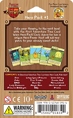 Cryptozoic Adventure Time Card Wars Hero Pack 1 BMO hero card sparks quirky strategies.