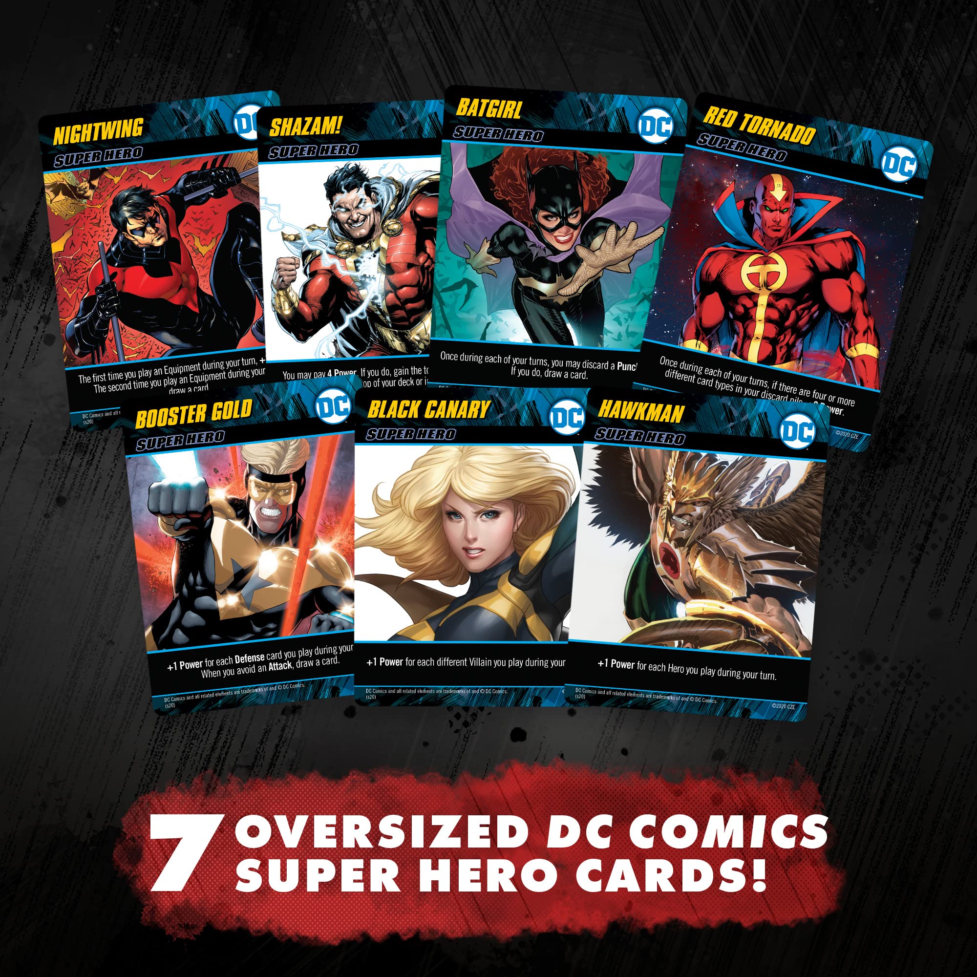 Cryptozoic DC Deck-Building Game: Heroes Unite Shazam card reveals powerful synergy.