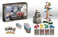 Cryptozoic Entertainment Attack on Titan: The Last Stand board and pieces laid out for strategic planning.