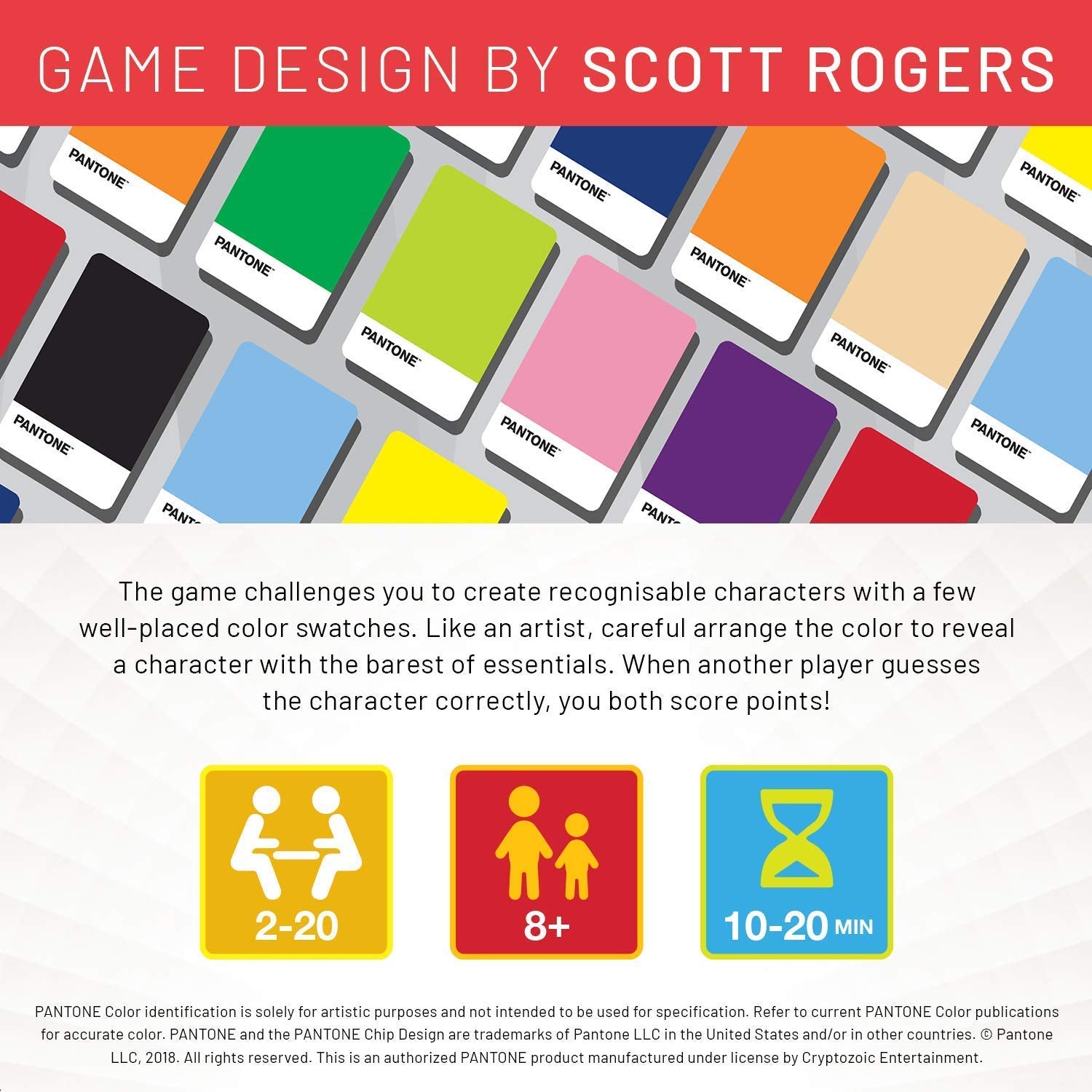 Cryptozoic Pantone The Game blank character cards invite original character creation.