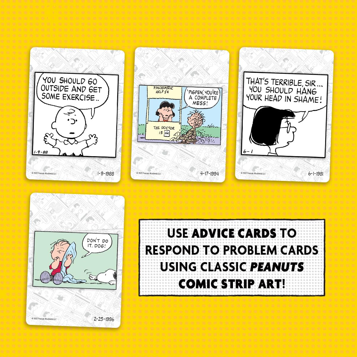 Cryptozoic Entertainment Peanuts Doctor is In box art invites fans to join the game night