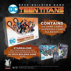 Cryptozoic Teen Titans card backs emphasizing cross-title mixing potential