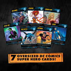 Cryptozoic Teen Titans oversized hero cards shown for dramatic moments