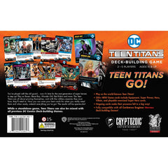 Cryptozoic Teen Titans rulebook open for quick setup and play