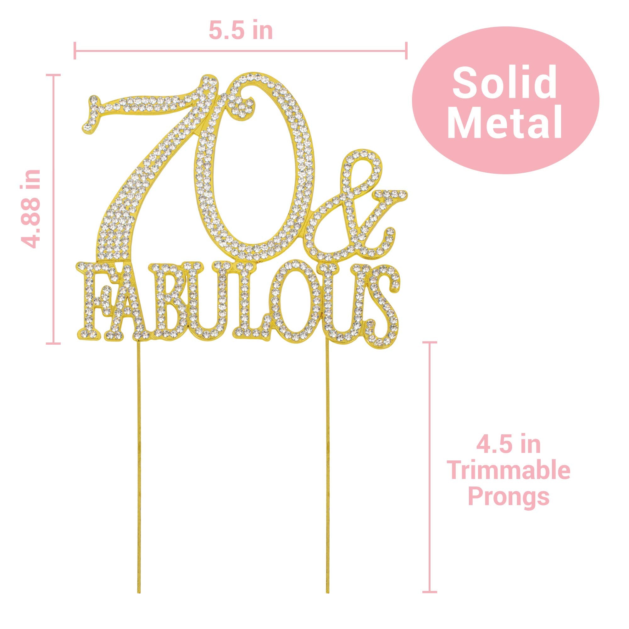 Crystal Creations 70 and Fabulous number stands out at milestone parties.