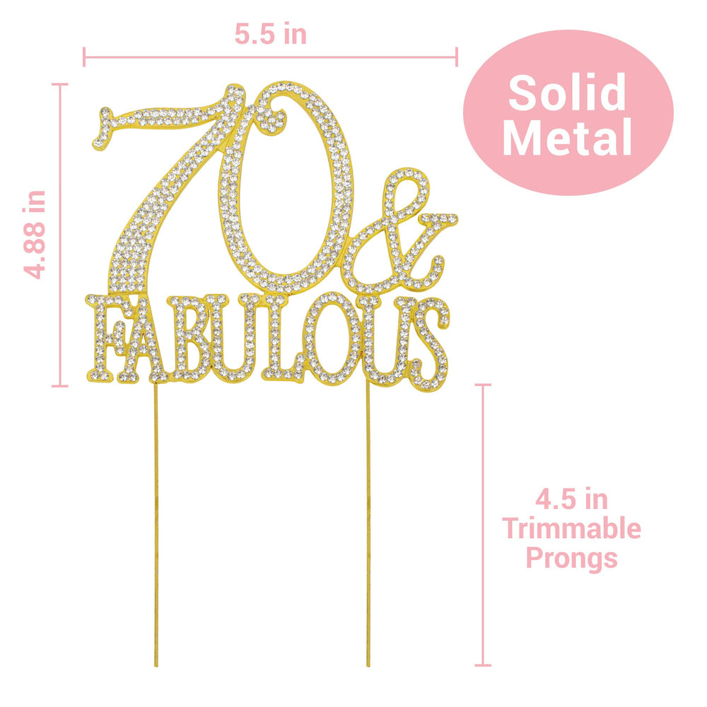 Crystal Creations 70 and Fabulous number stands out at milestone parties.
