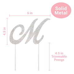 Crystal Creations M monogram wedding topper as centerpiece