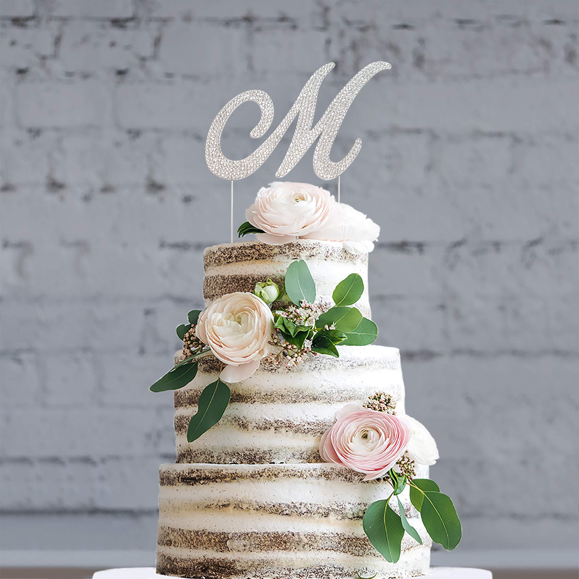 Crystal Creations silver metal cake topper shines for lasting keepsakes