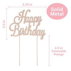Crystal Creations sparkling rhinestones topper creates a focal point at birthdays