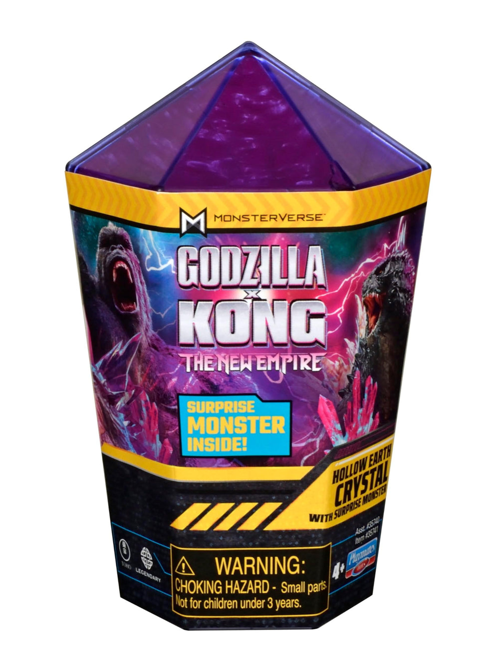 Crystal package art featuring Godzilla and Kong, great for display and conversation.