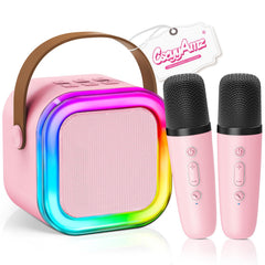CscyyAmz mini karaoke front view shows a compact, child-friendly design.
