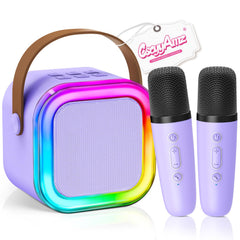 CscyyAmz mini karaoke machine front view for portable family fun