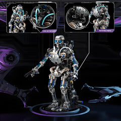 CSNRHG assembled skeleton robot demonstrates versatile pose capabilities at home.