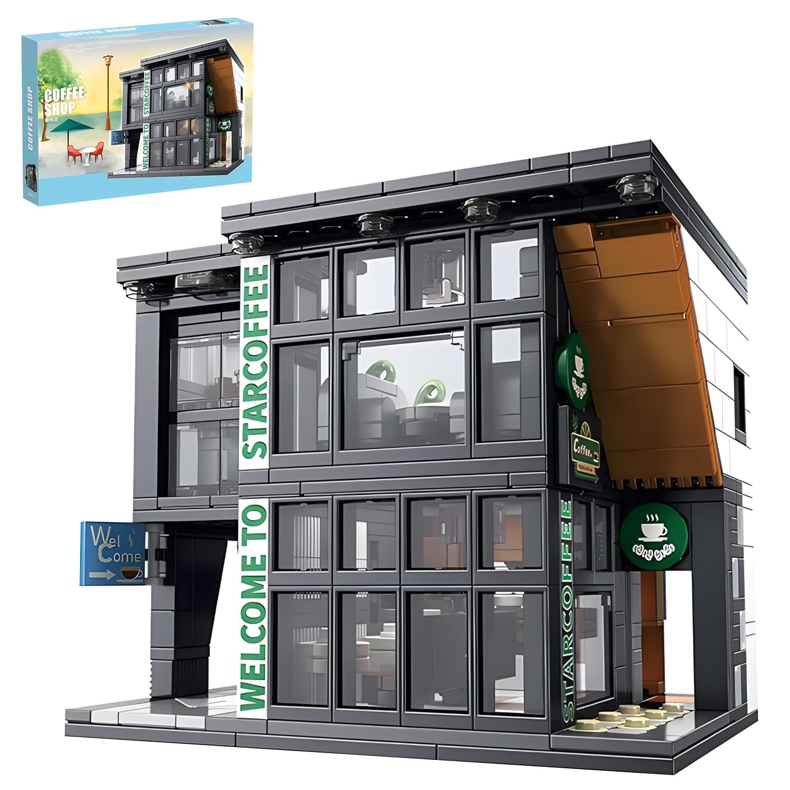 CSNRHG Coffee Shop Building Blocks: coffee-bar area for imaginative play and storytelling.