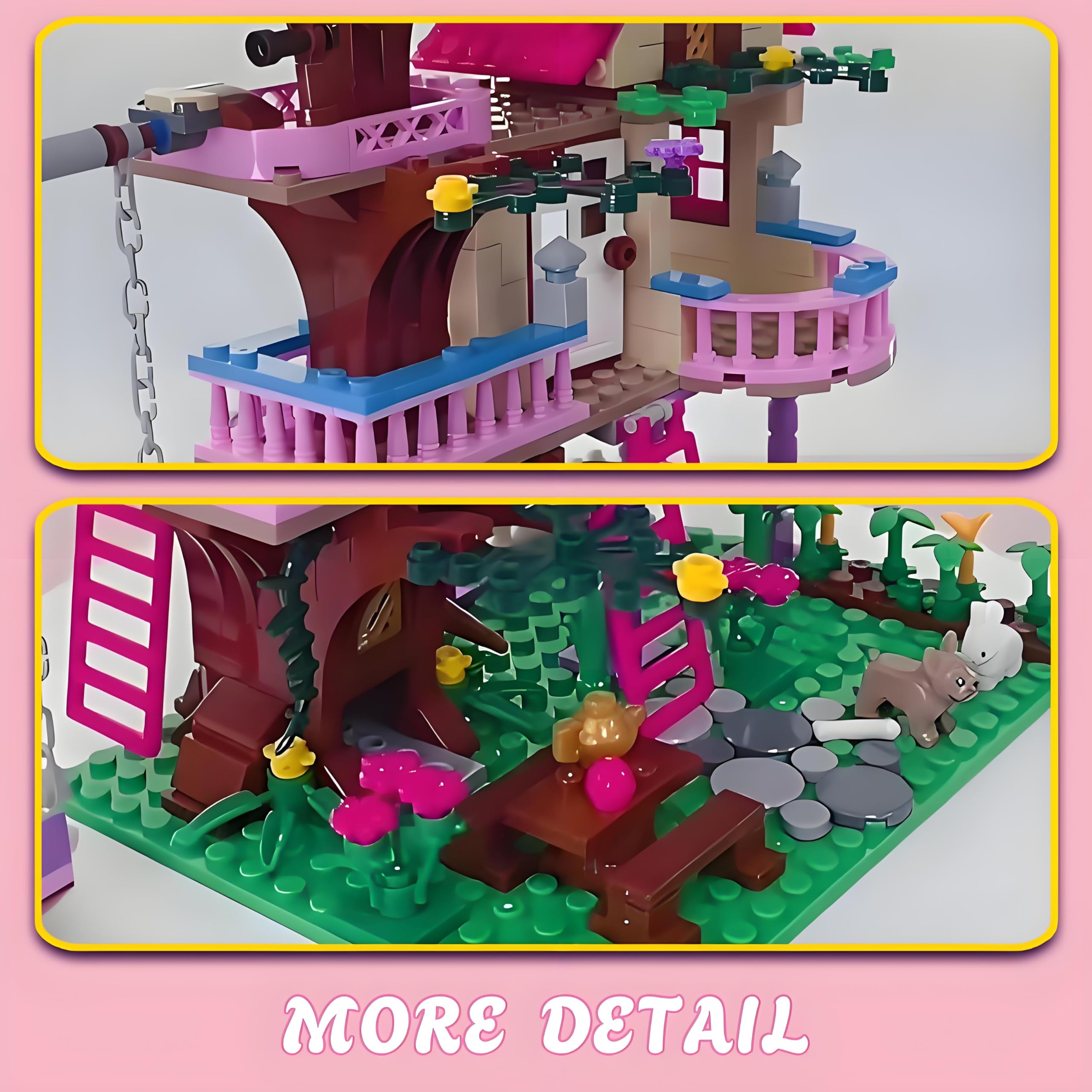CSNRHG Dream Tree House ladder and picnic table enable interactive games.