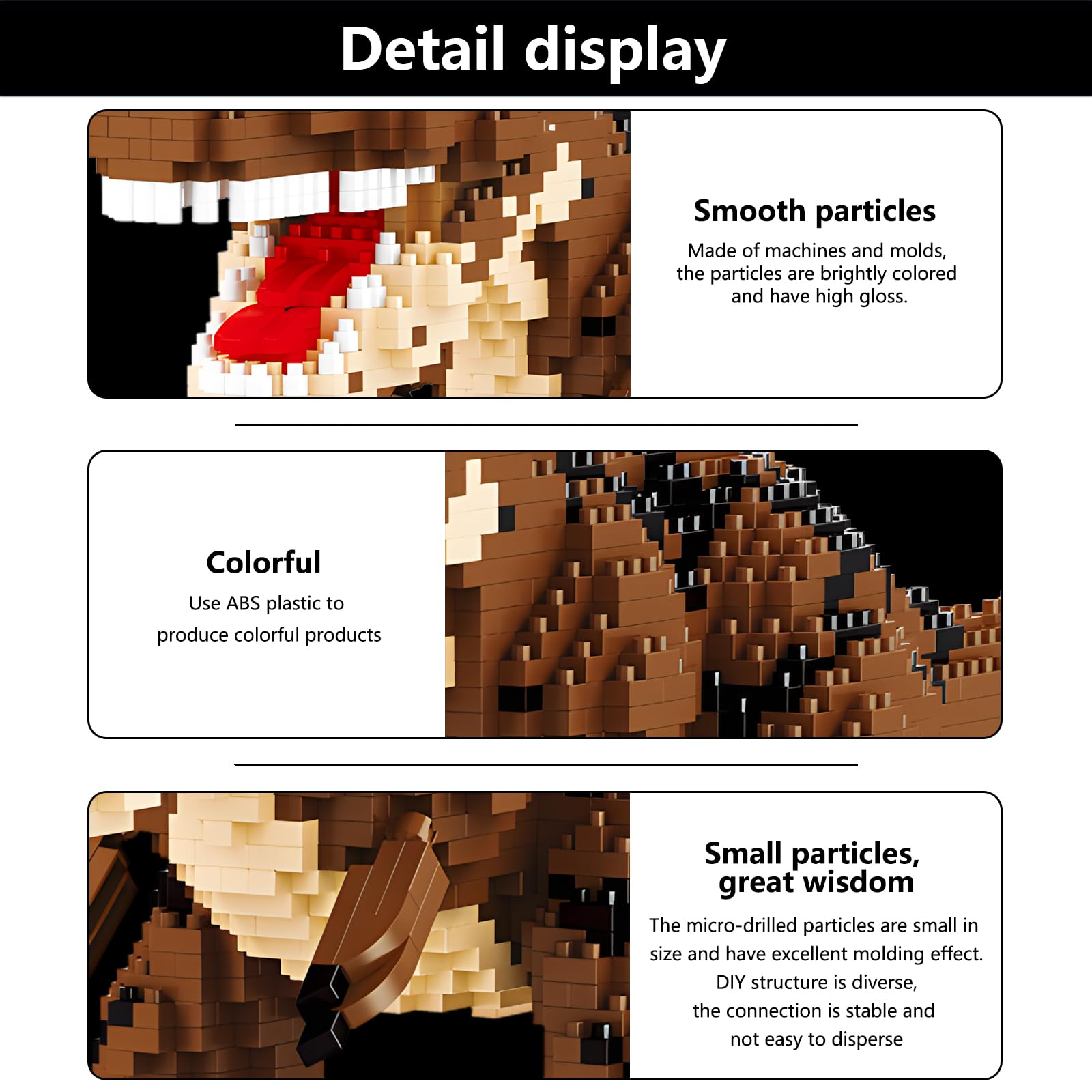 CSNRHG Durable bricks ensure long-lasting display and repeated building fun