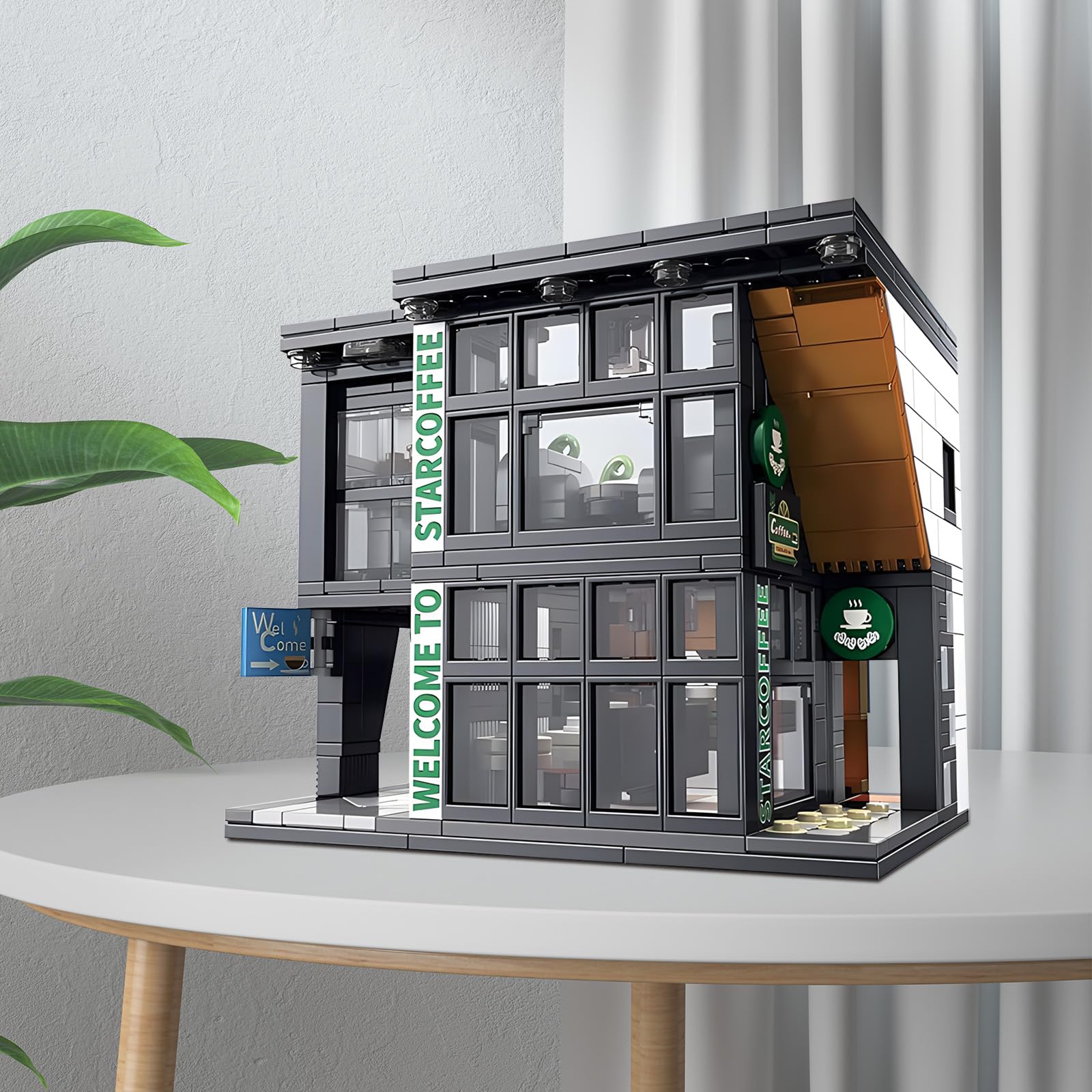 CSNRHG Coffee Shop Building Blocks: high-quality ABS materials ensure durability.