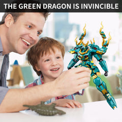CSNRHG Green Dragon Samurai Mech durable ABS construction for long-term play