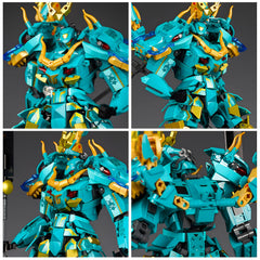 CSNRHG Green Dragon Samurai Mech packaging with instructions and color references