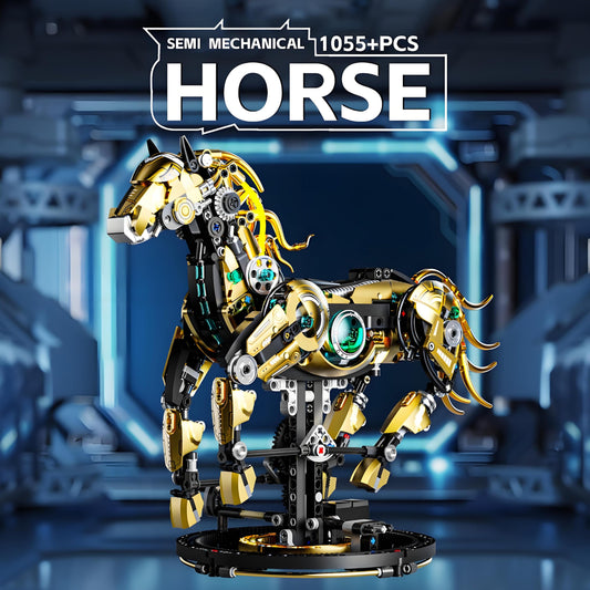 CSNRHG mechanical horse kit showcasing movable legs for dynamic poses.