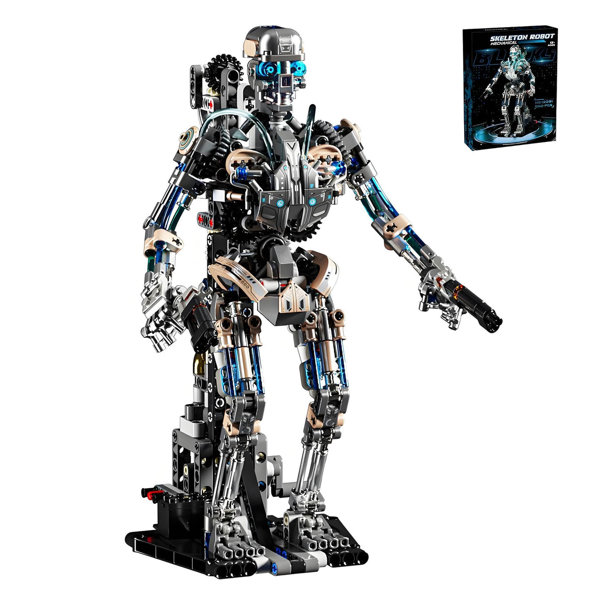 CSNRHG mechanical skeleton robot piece close-up for STEM exploration.