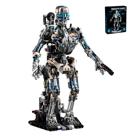 CSNRHG mechanical skeleton robot piece close-up for STEM exploration.
