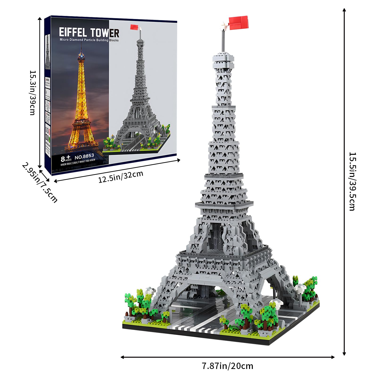 CSNRHG Paris Eiffel Tower top detail highlighting the crown’s refined finish