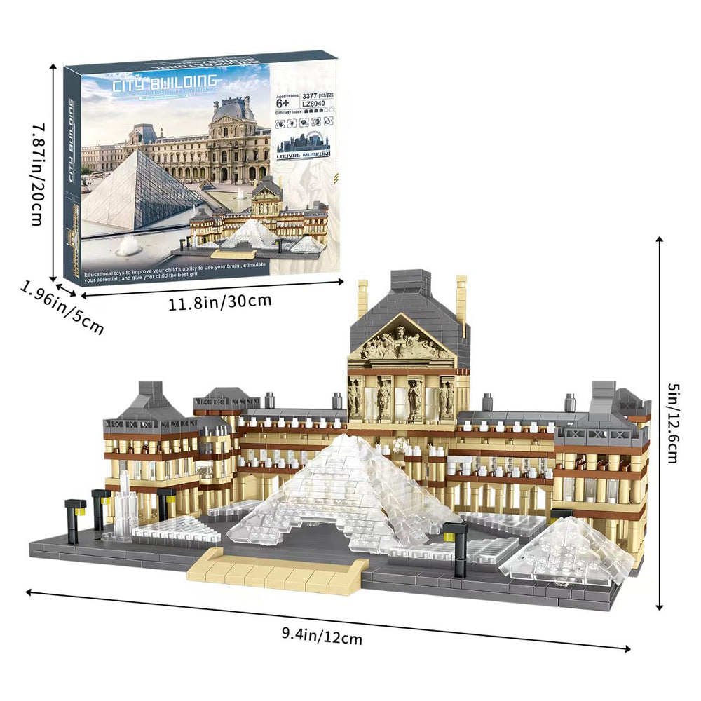 CSNRHG Paris Louvre facade detail enhances realism for educational play and collection.