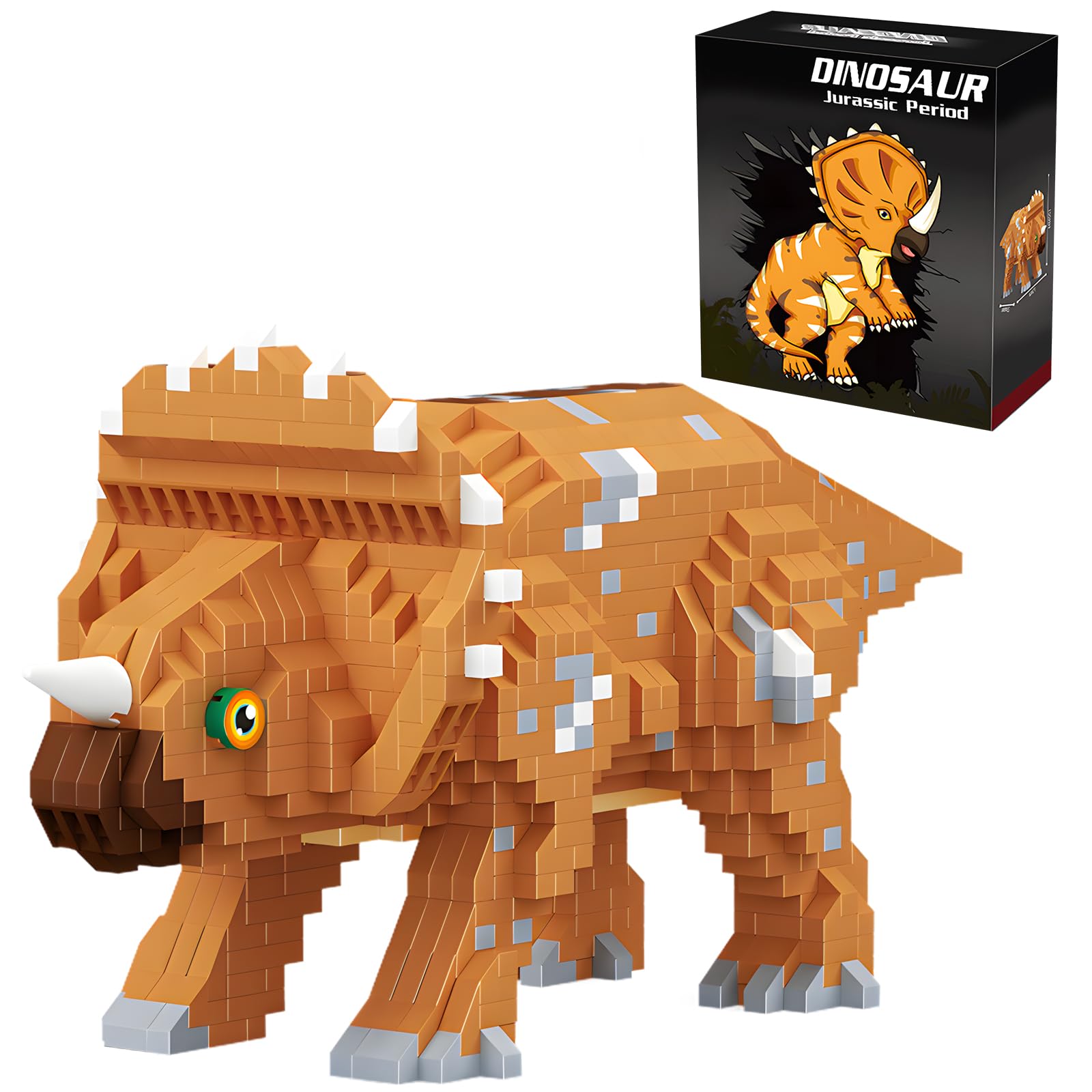 CSNRHG Triceratops building blocks—1145 pieces for immersive construction and display.