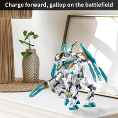 CSNRHG White Horse Dragon Samurai Mech warrior form, distinctive armored silhouette for action setups.