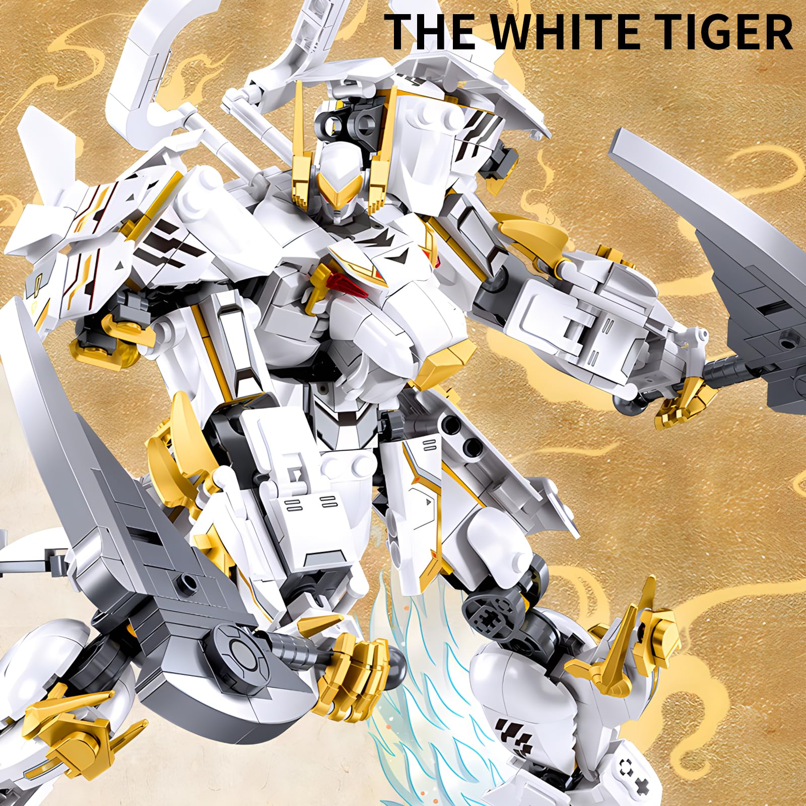 CSNRHG White Tiger Samurai mech armor polish reveals gleaming plates and durable finish