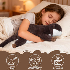 CSVBTRF soft brown-white plush otter offers cozy tactile comfort.