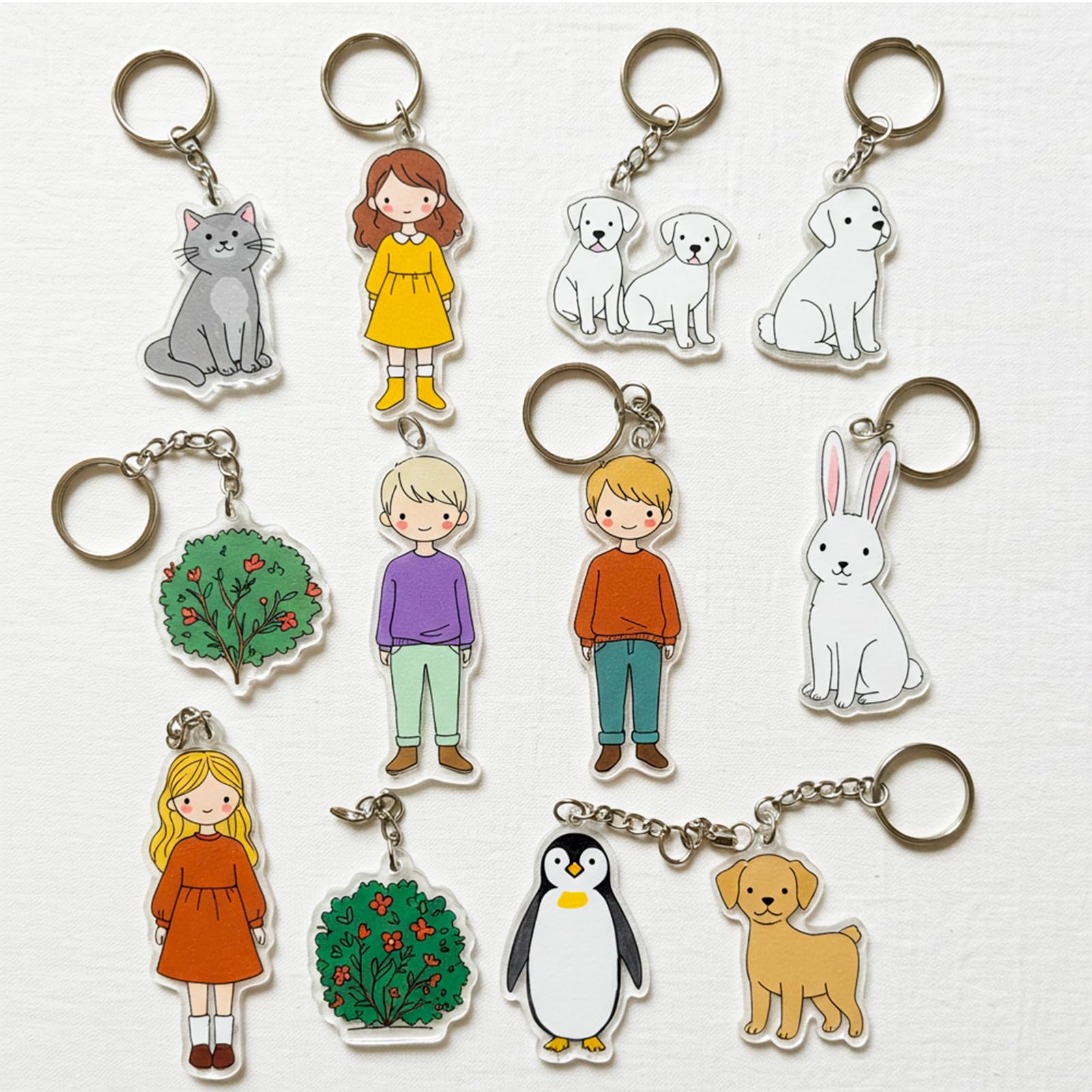 Csyidio finished shrink dink keychains showcase vibrant designs.