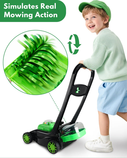 CT SPORTS mower with mechanical sounds and no batteries for safe outdoor fun