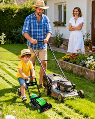 CT SPORTS lawn mower with pull-cord beads for interactive play
