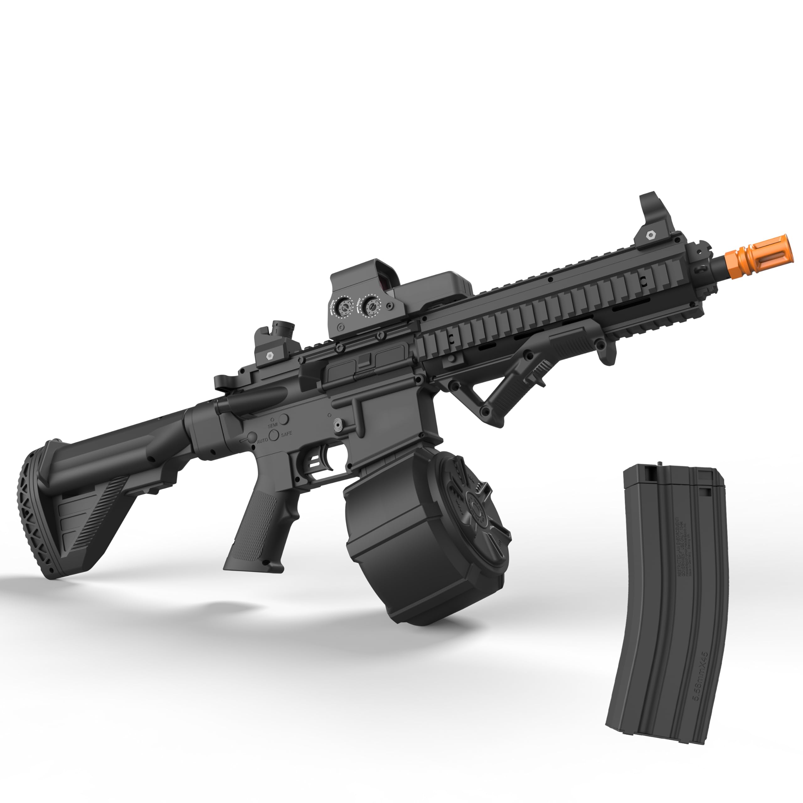 Ctffnny M416 gel blaster front view for backyard battles