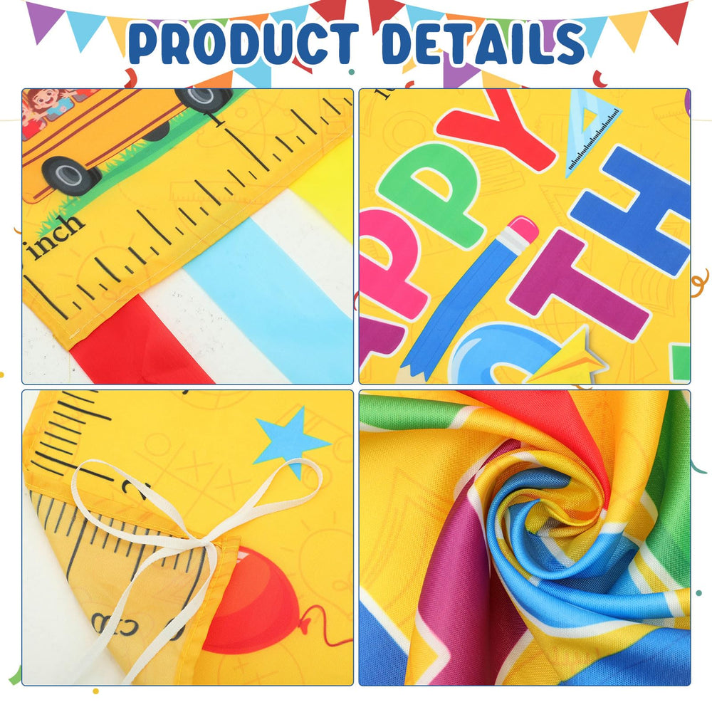 Ctosree 100th day banner in durable polyester for reuse across events.