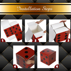 Ctosree dice box black 11-inch creates dramatic casino ambience